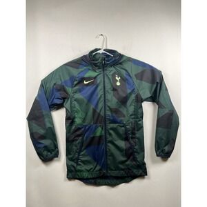 MEN'S Small NIKE TOTTENHAM SPURS PRINTING SOCCER FOOTBALL JACKET OBSIDIAN, VGC